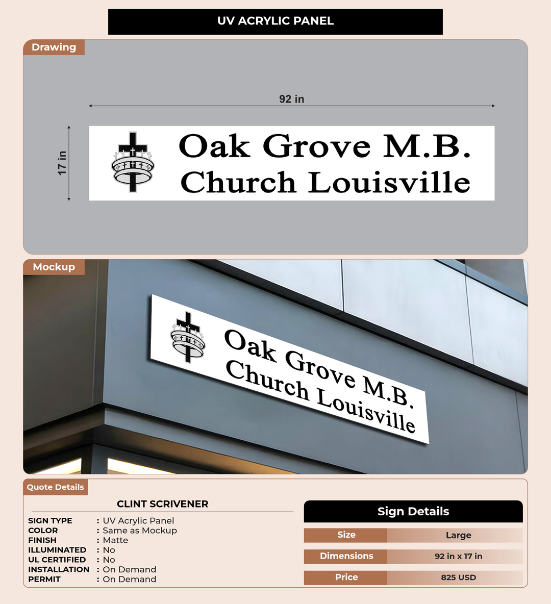 CUSTOM MOCKUP SIGN FOR Clint Scrivener