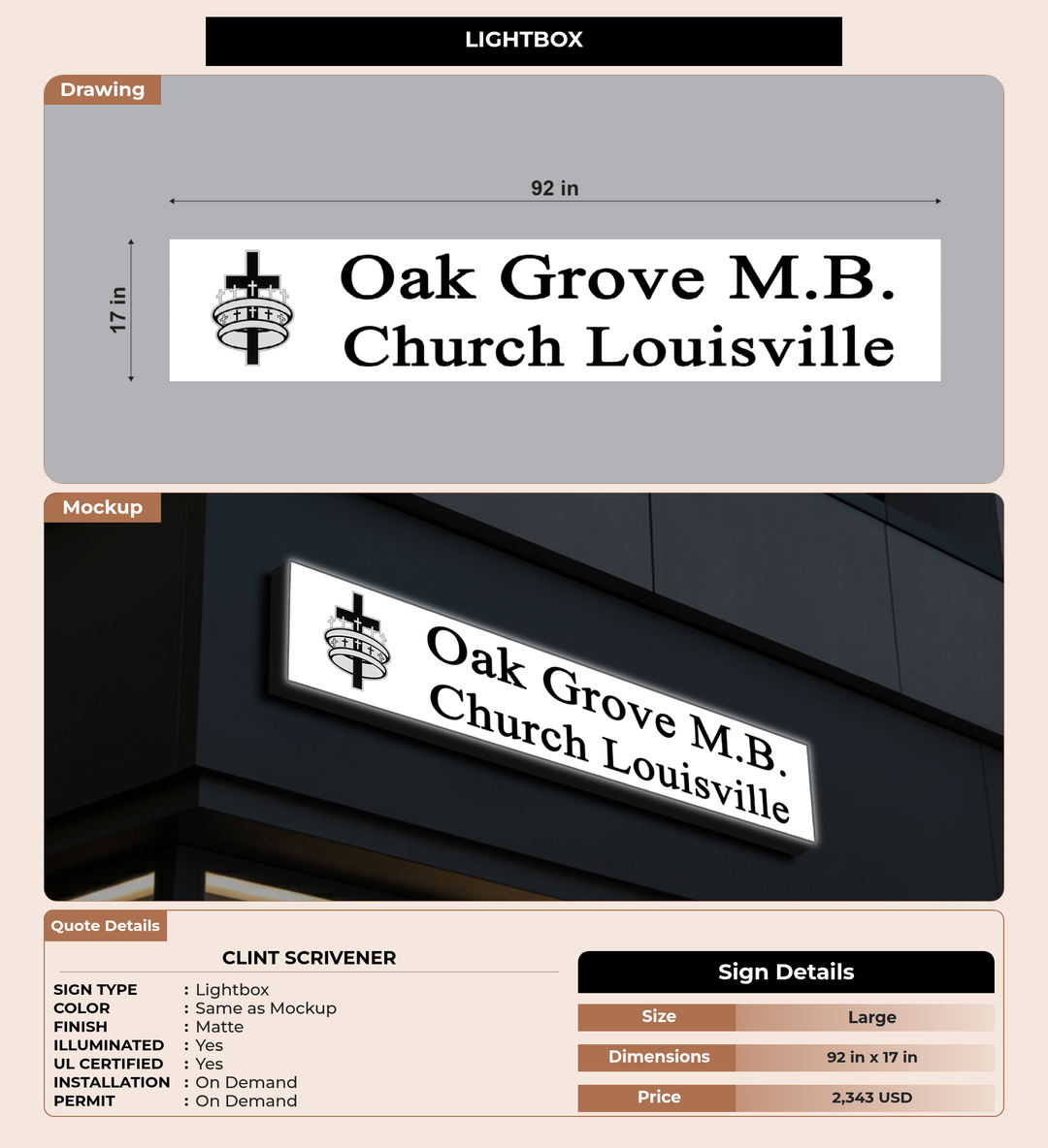 CUSTOM MOCKUP SIGN FOR Clint Scrivener