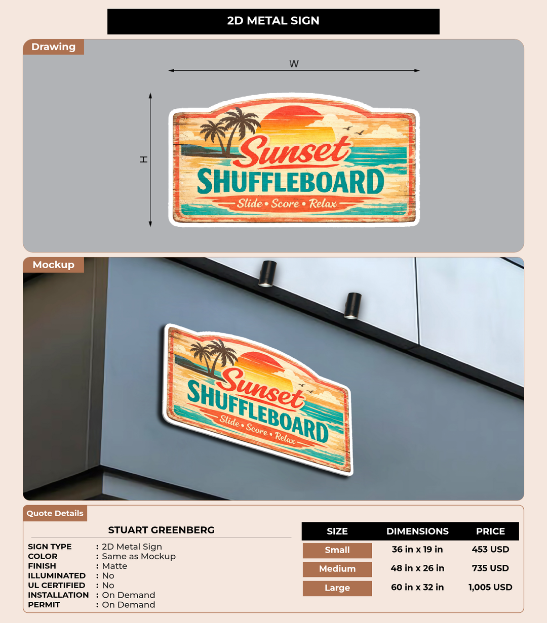 CUSTOM MOCKUP SIGN FOR Stuart Greenberg