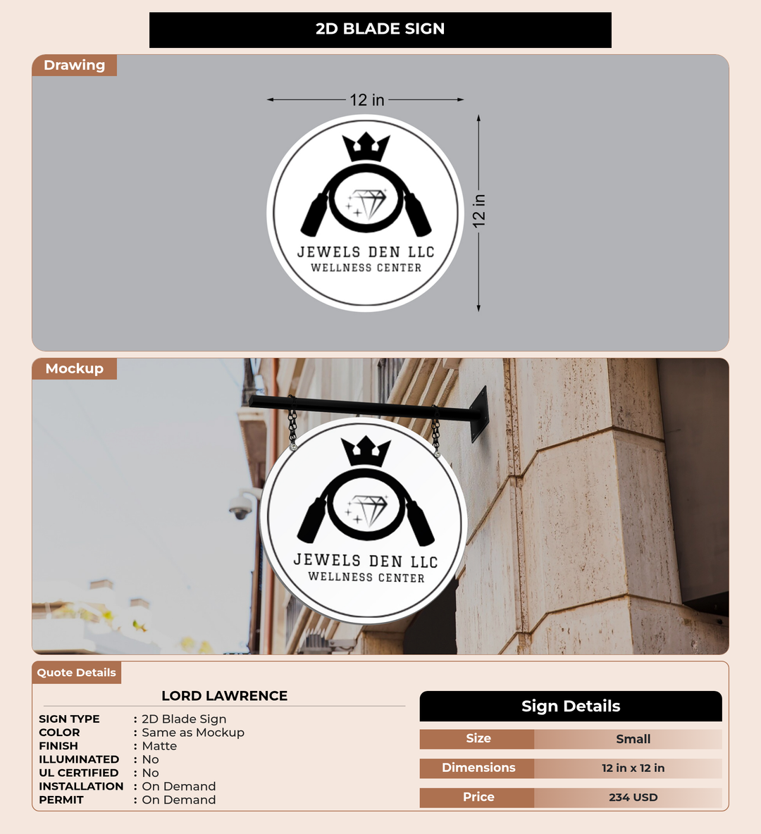CUSTOM MOCKUP SIGN FOR Lord lawrence