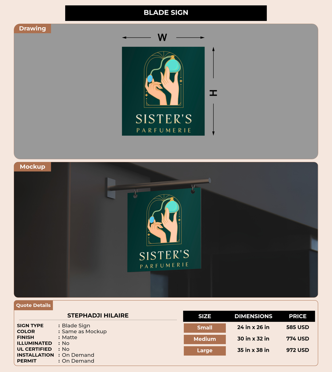 CUSTOM MOCKUP SIGN FOR Stephadji Hilaire