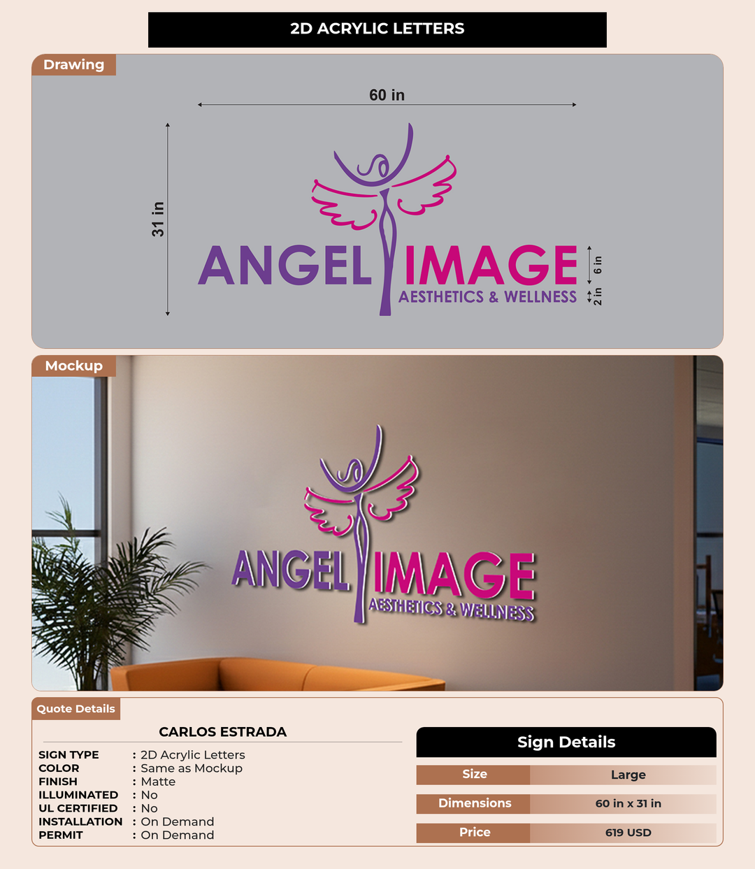 CUSTOM MOCKUP SIGN FOR Carlos Estrada