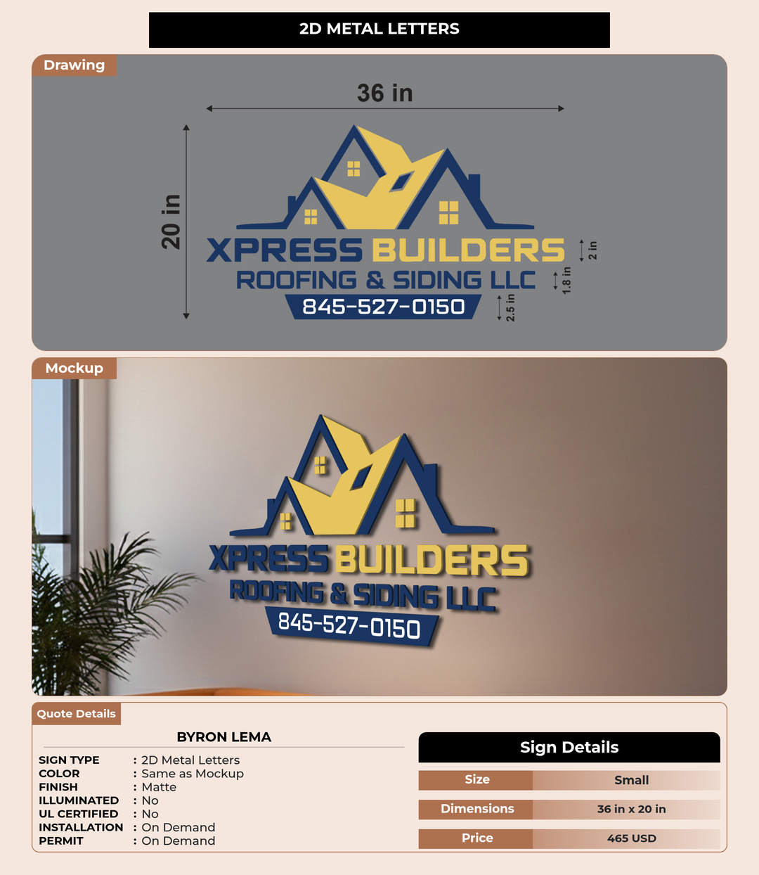 CUSTOM MOCKUP SIGN FOR Byron Lema