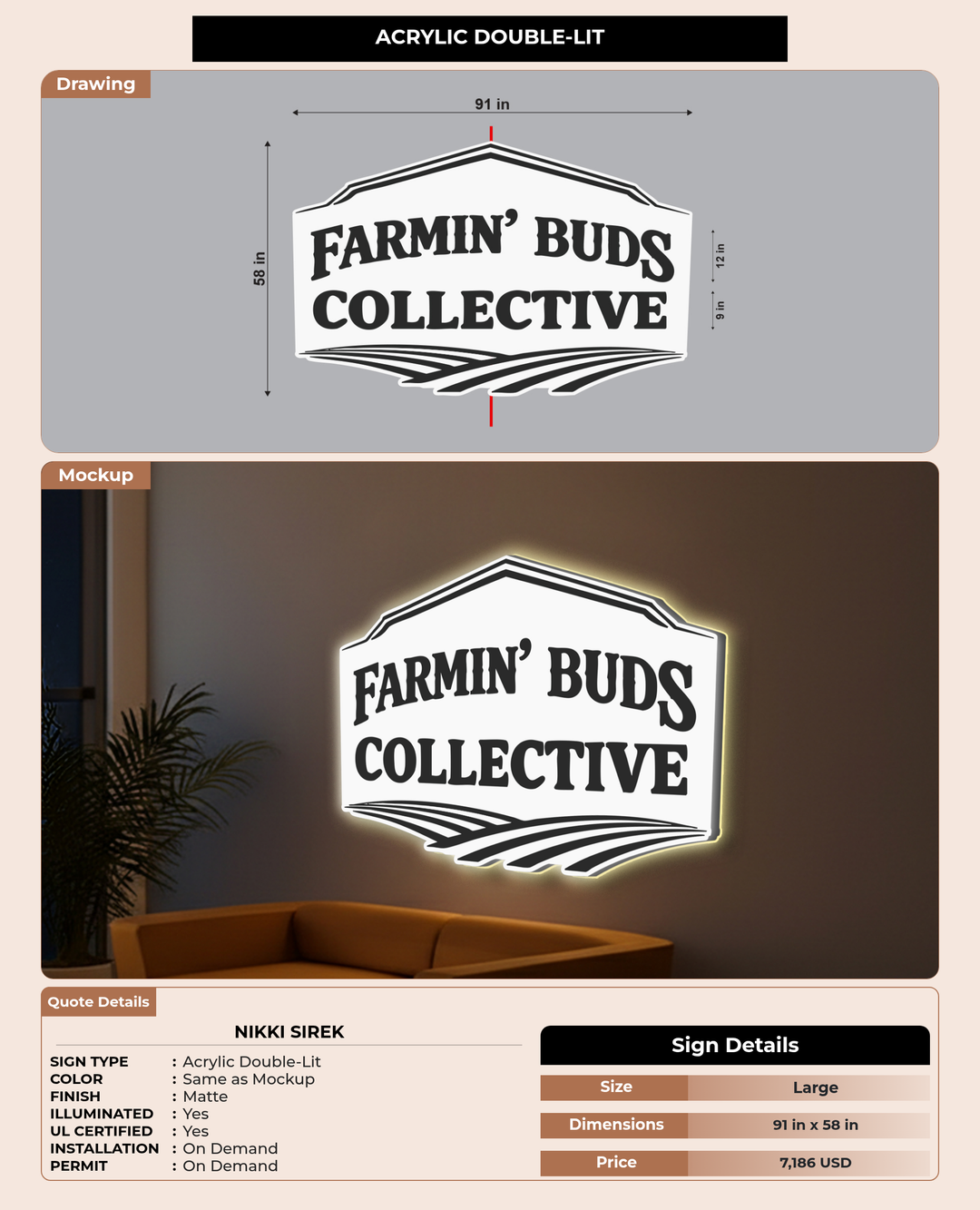 CUSTOM MOCKUP SIGN FOR Nikki Sirek