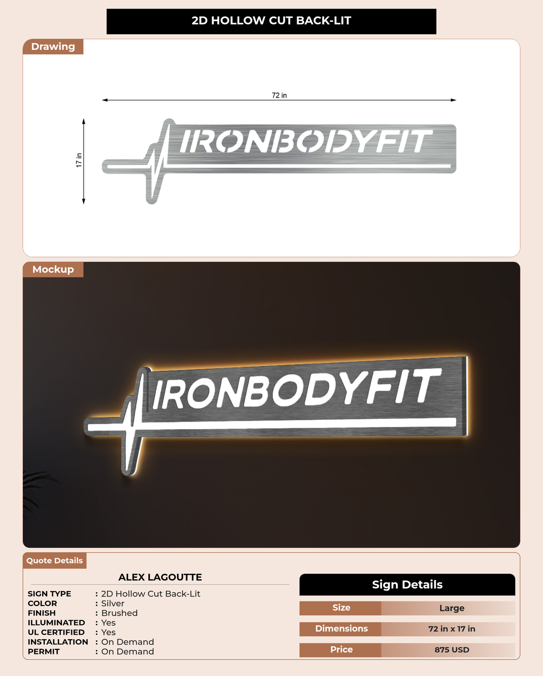 CUSTOM MOCKUP SIGN FOR Alex Lagoutte