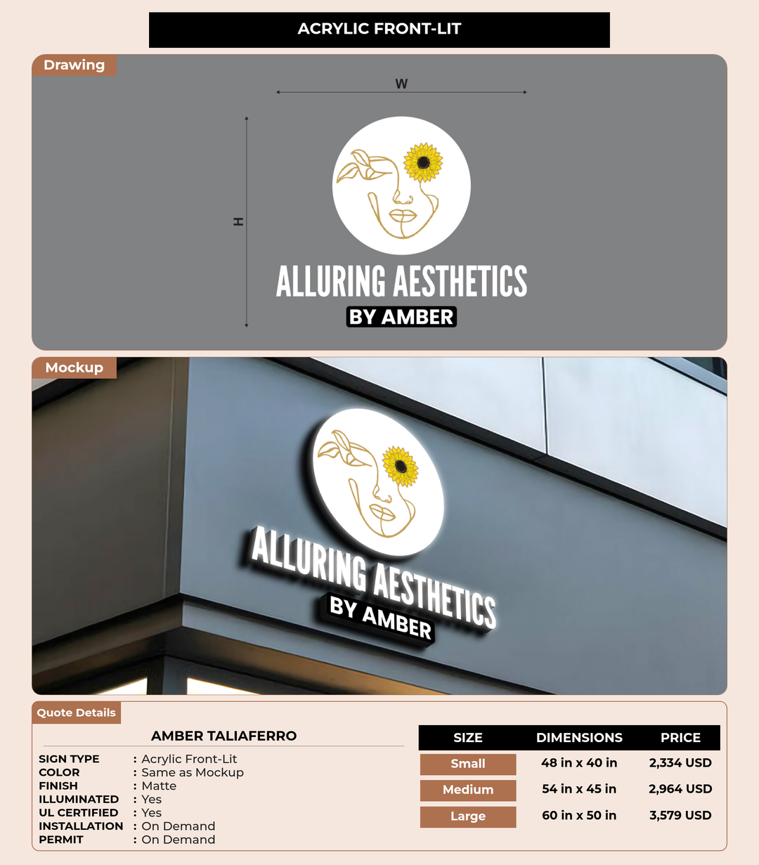 CUSTOM MOCKUP SIGN FOR Amber Taliaferro