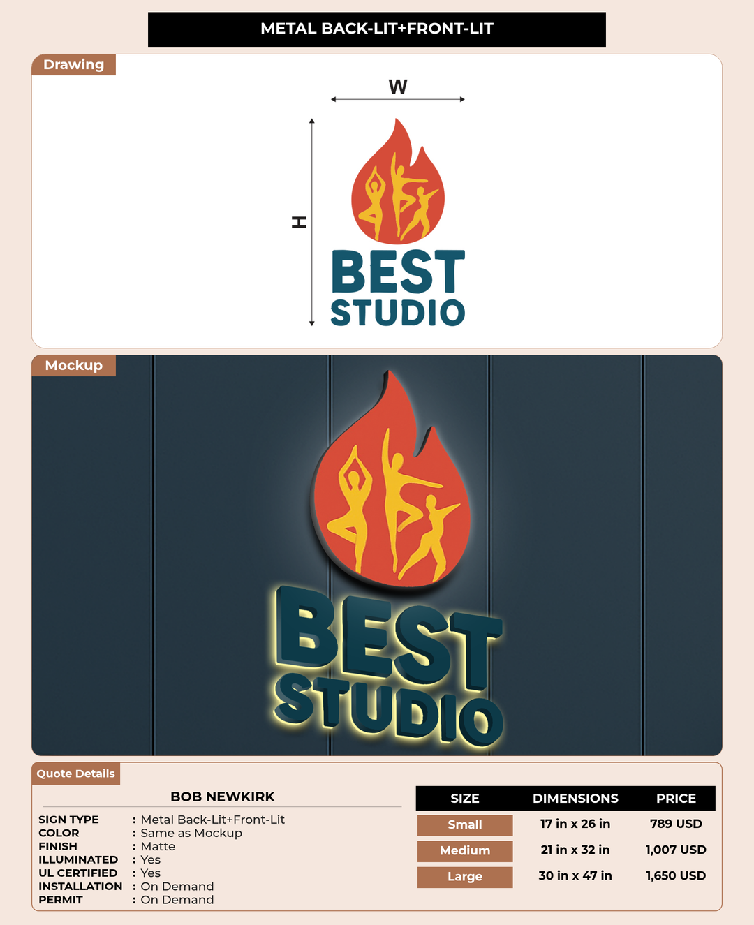 CUSTOM MOCKUP SIGN FOR Bob Newkirk