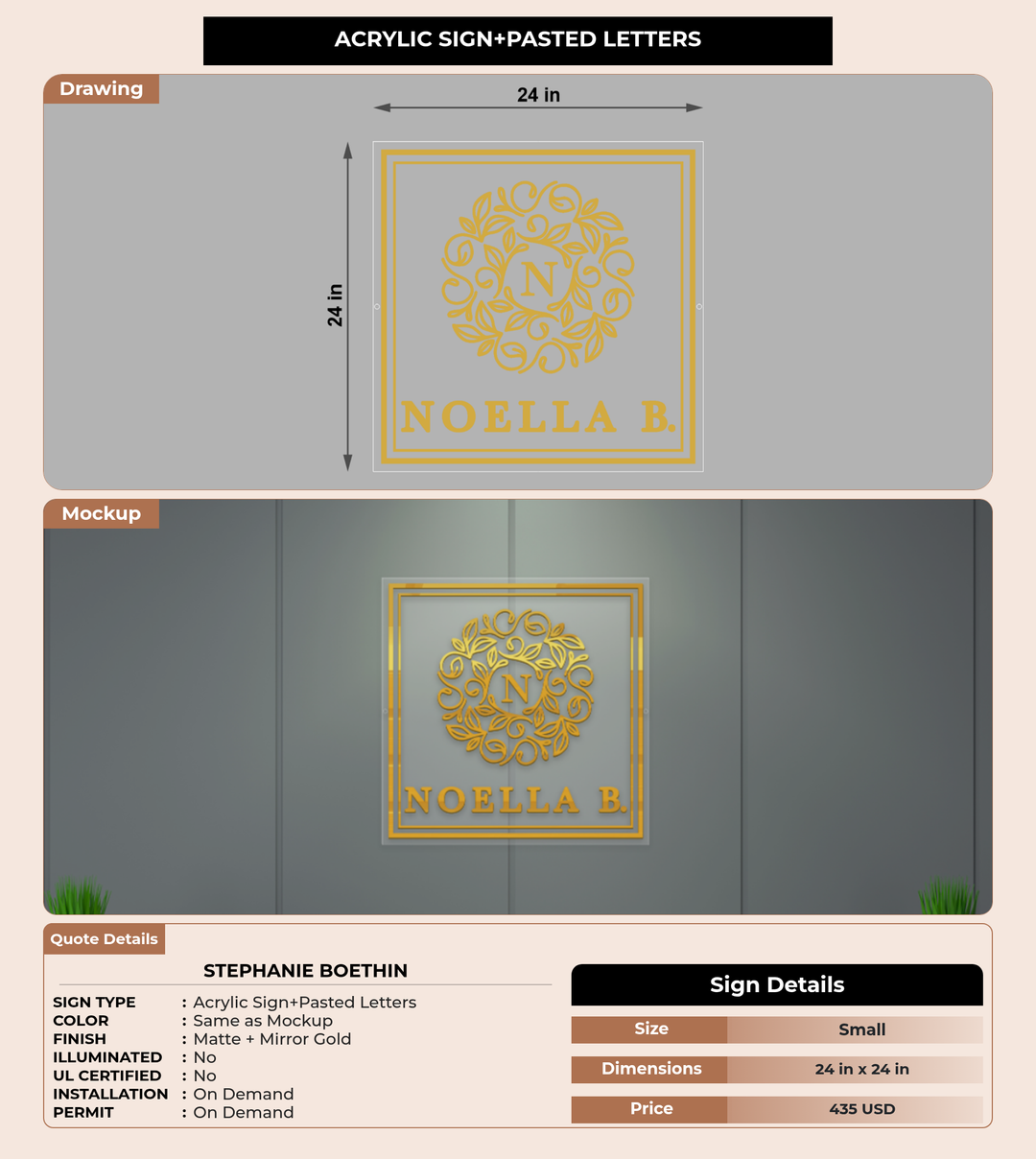 CUSTOM MOCKUP SIGN FOR Stephanie Boethin