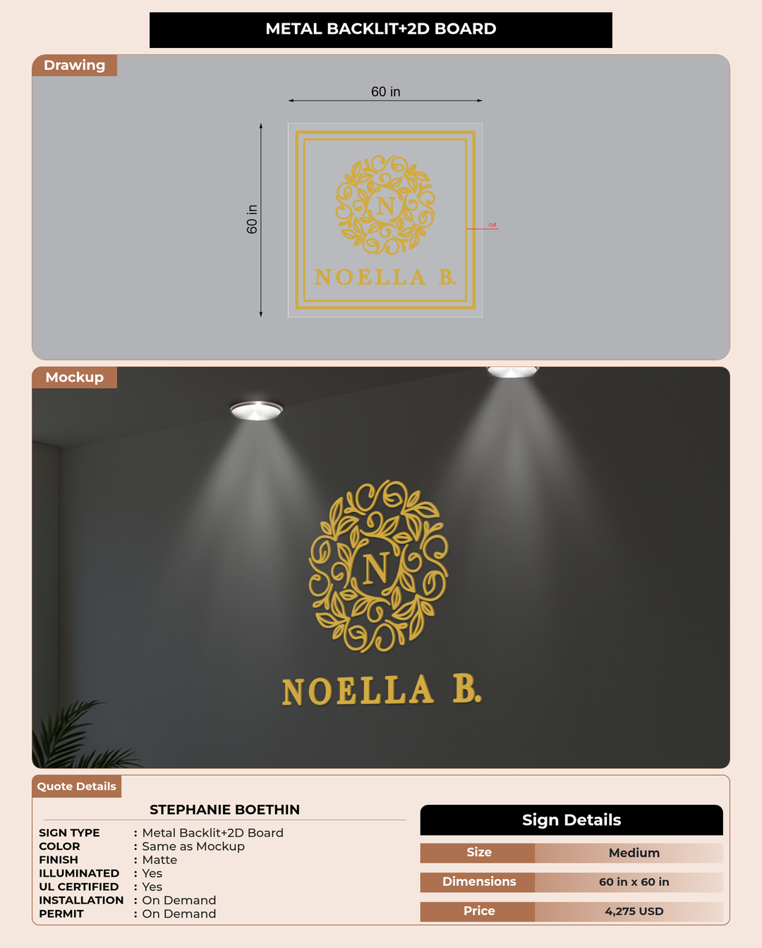 CUSTOM MOCKUP SIGN FOR Stephanie Boethin