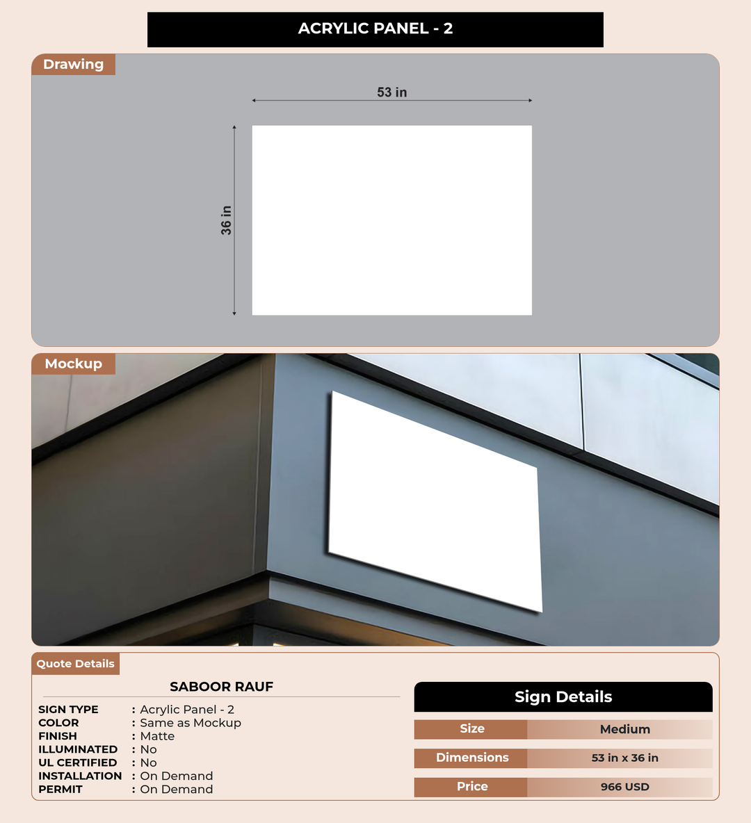 CUSTOM MOCKUP SIGN FOR Saboor Rauf