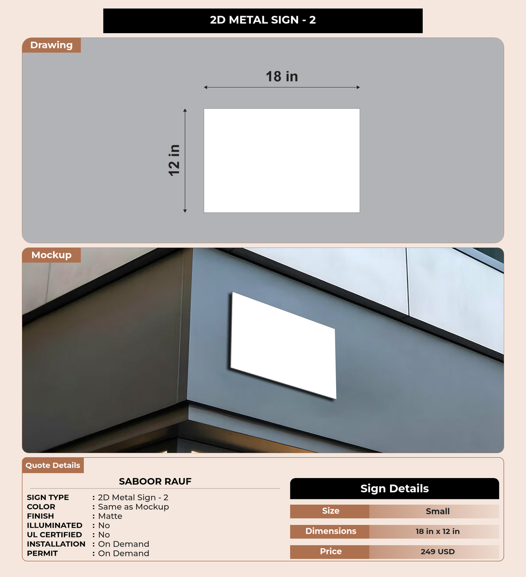CUSTOM MOCKUP SIGN FOR Saboor Rauf