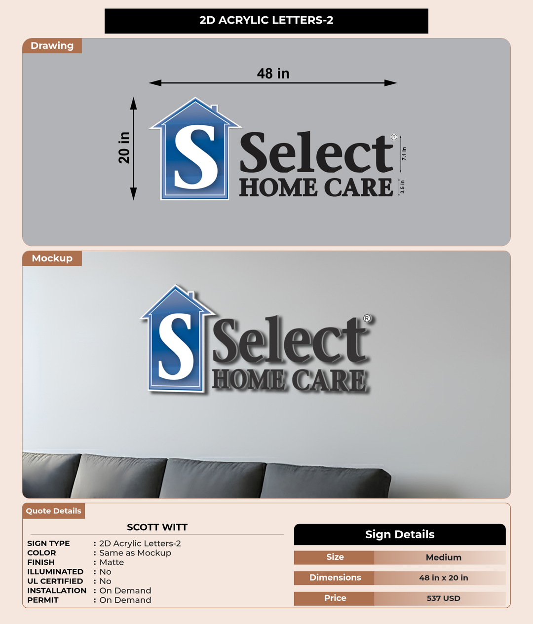 CUSTOM MOCKUP SIGN FOR Scott Witt