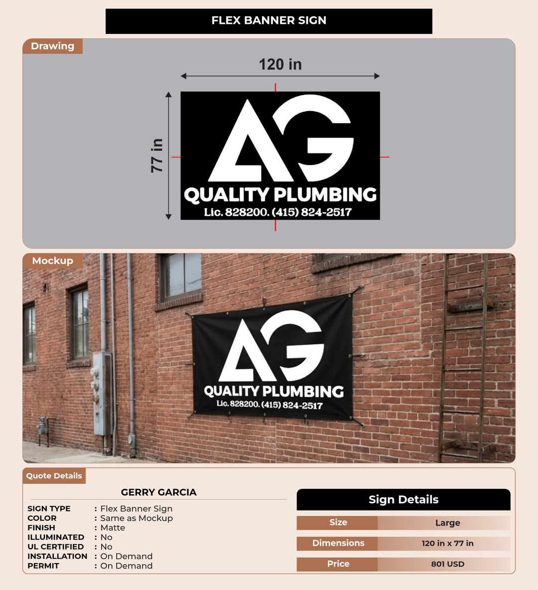 CUSTOM MOCKUP SIGN FOR Gerry Garcia
