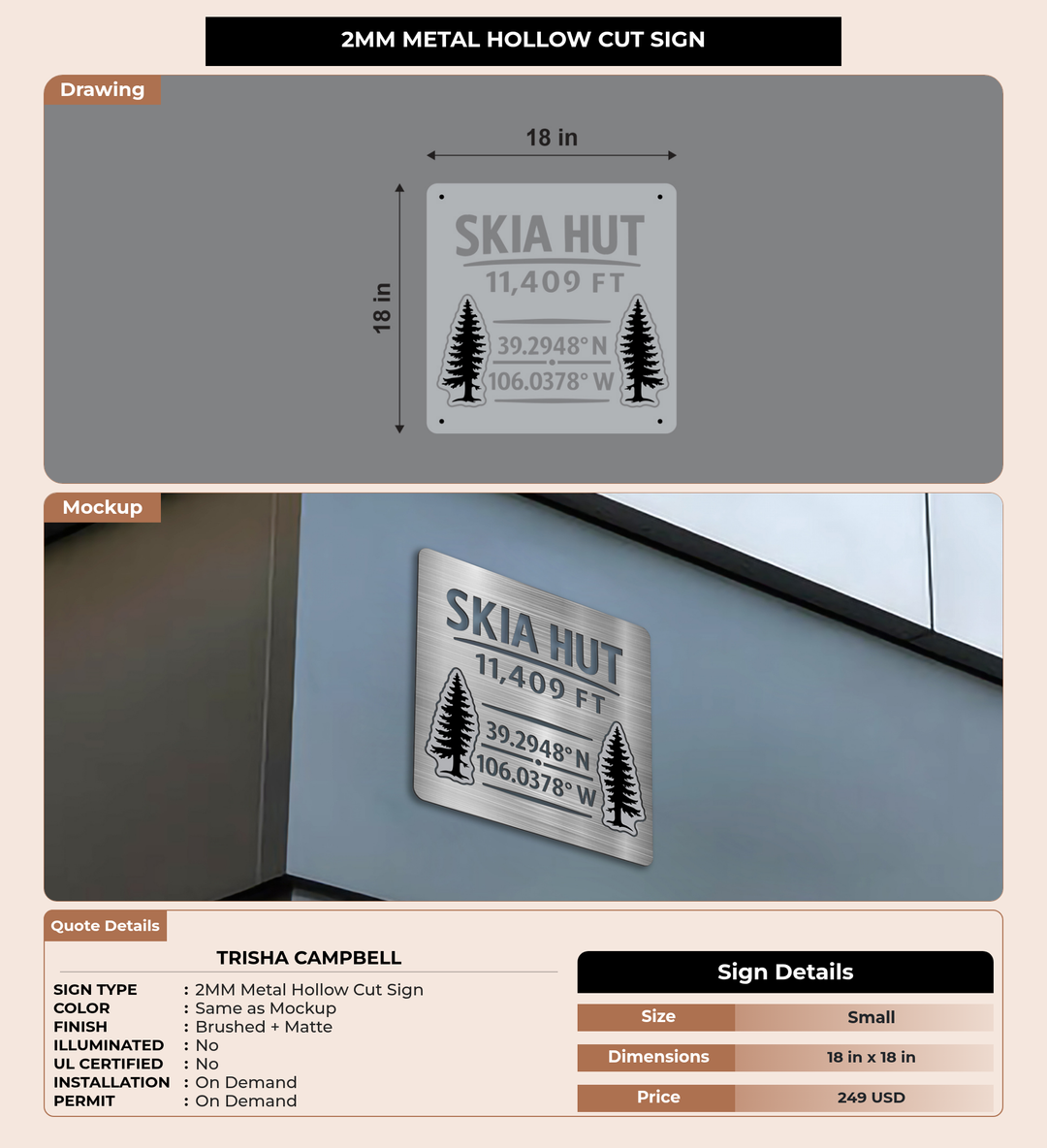 CUSTOM MOCKUP SIGN FOR Trisha Campbell