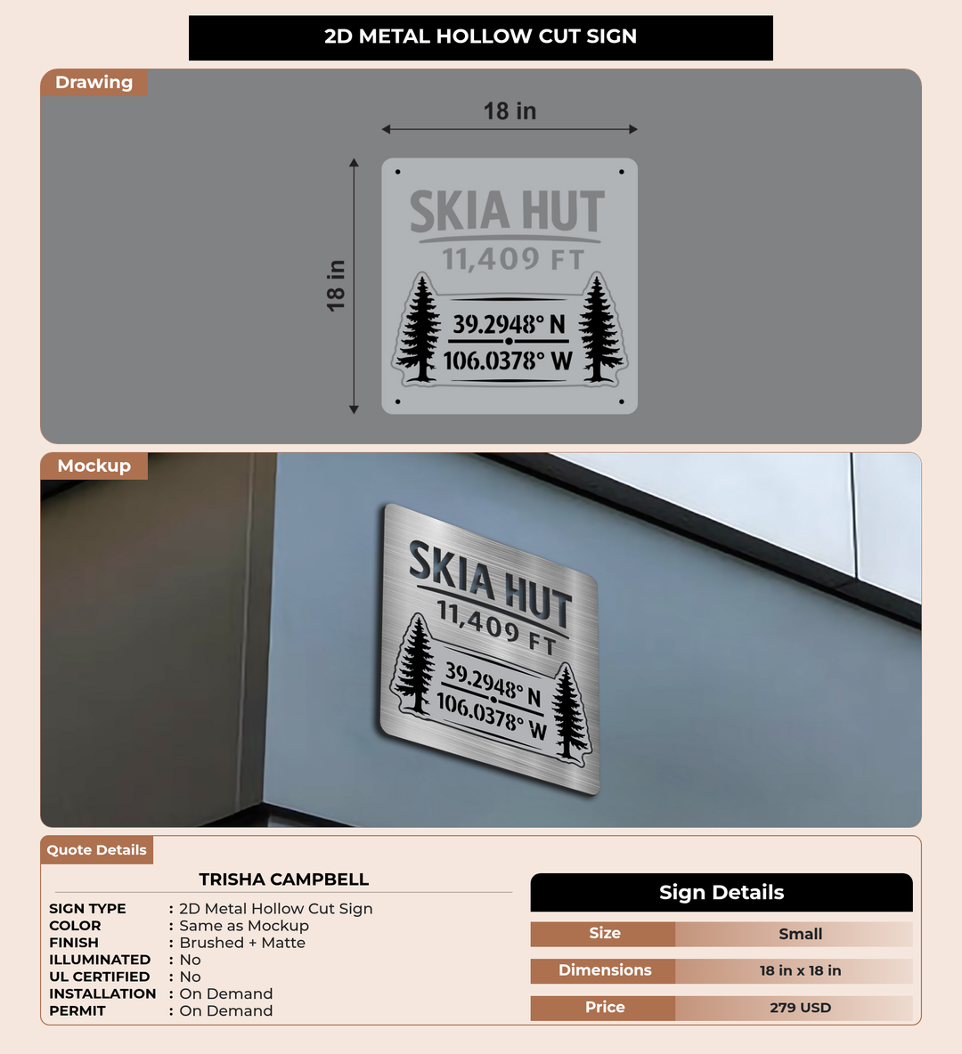 CUSTOM MOCKUP SIGN FOR Trisha Campbell