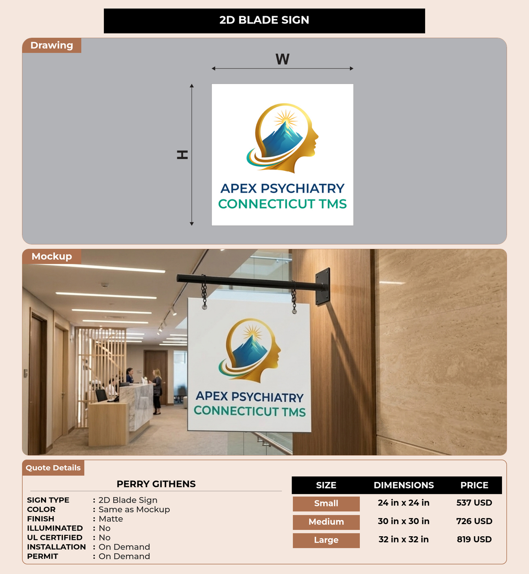 CUSTOM MOCKUP SIGN FOR PERRY GITHENS