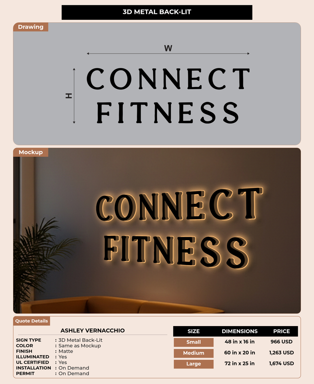 CUSTOM MOCKUP SIGN FOR Ashley Vernacchio