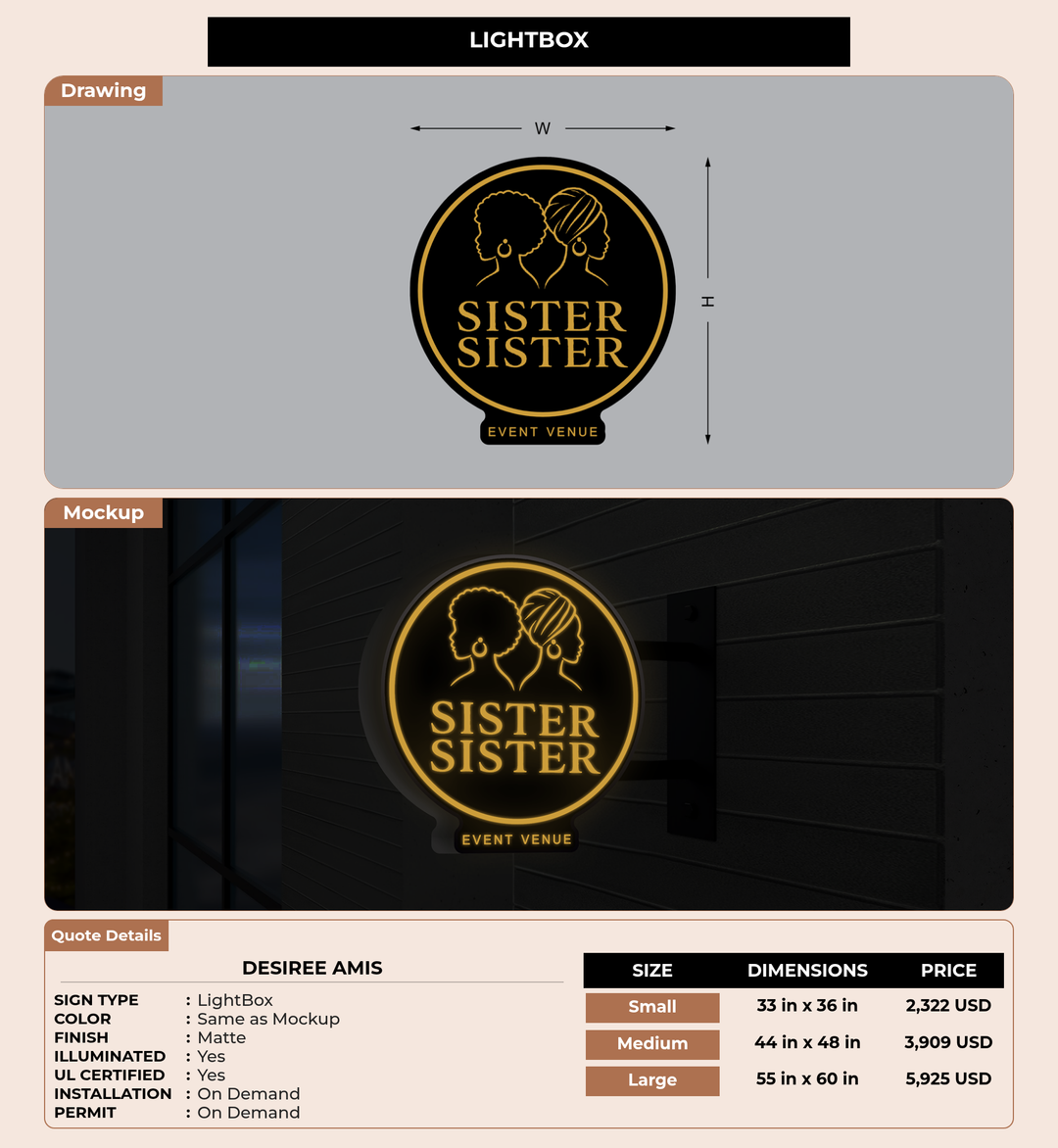 CUSTOM MOCKUP SIGN FOR Desiree Amis