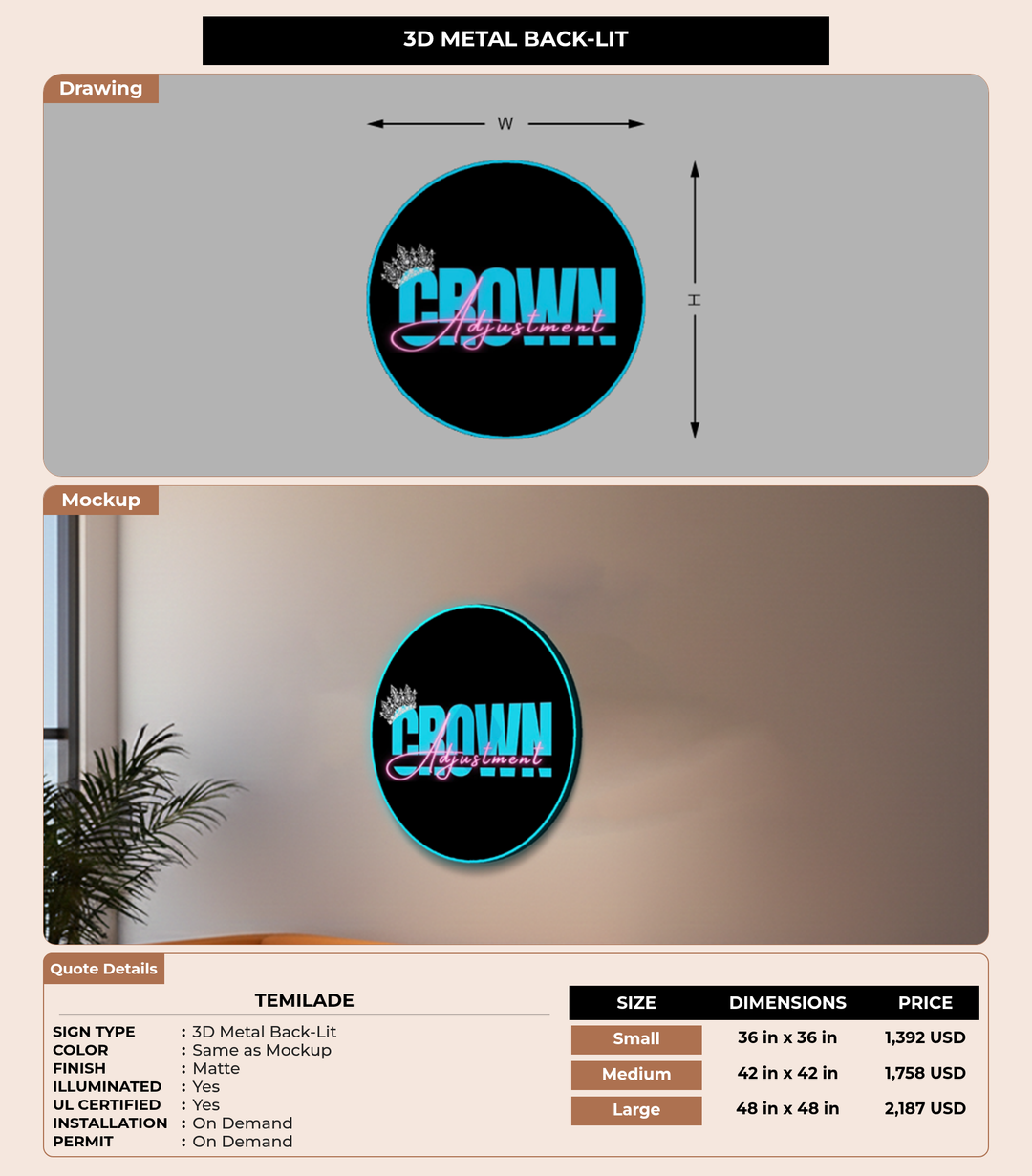 CUSTOM MOCKUP SIGN FOR Temilade