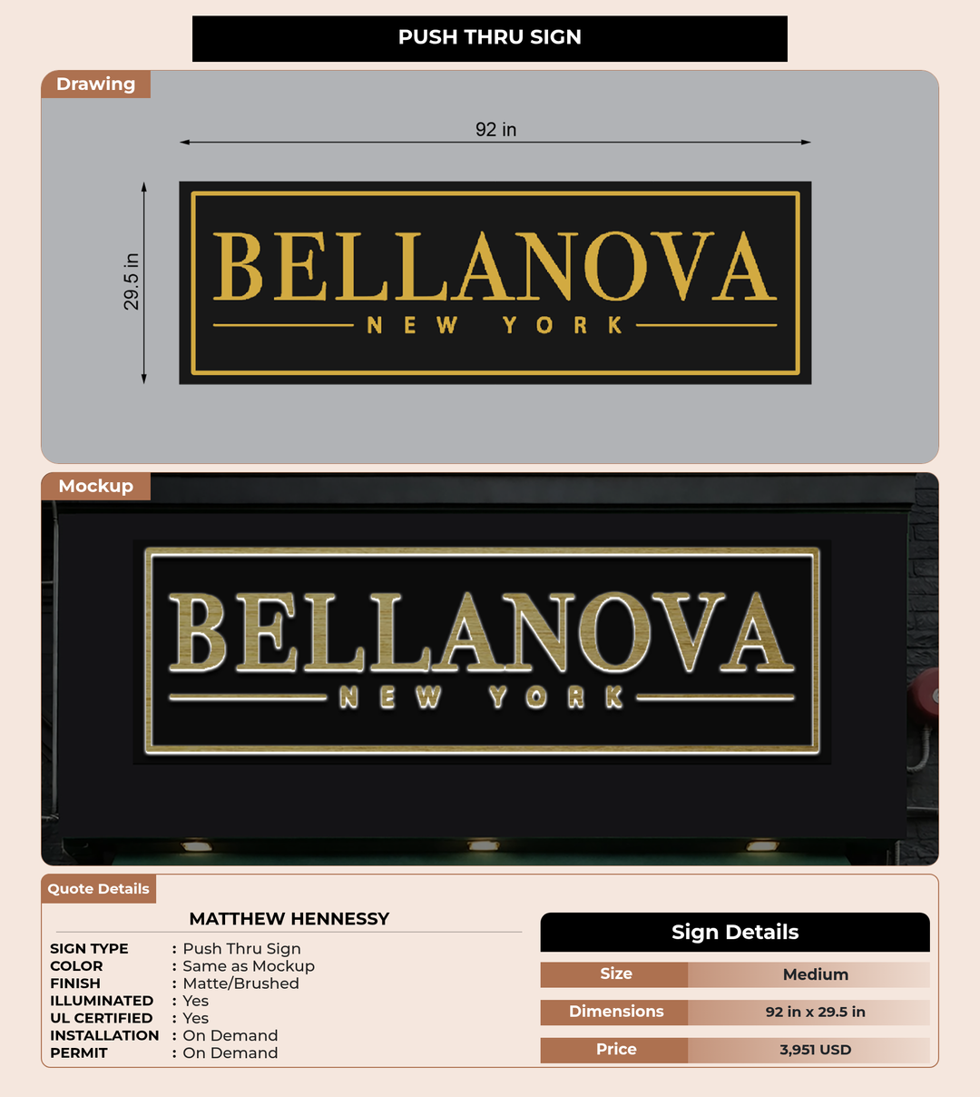 CUSTOM MOCKUP SIGN FOR Matthew Hennessy