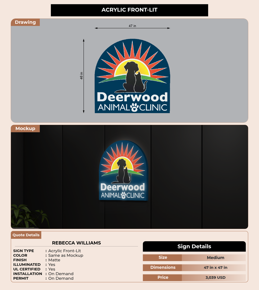 CUSTOM MOCKUP SIGN FOR rebecca williams