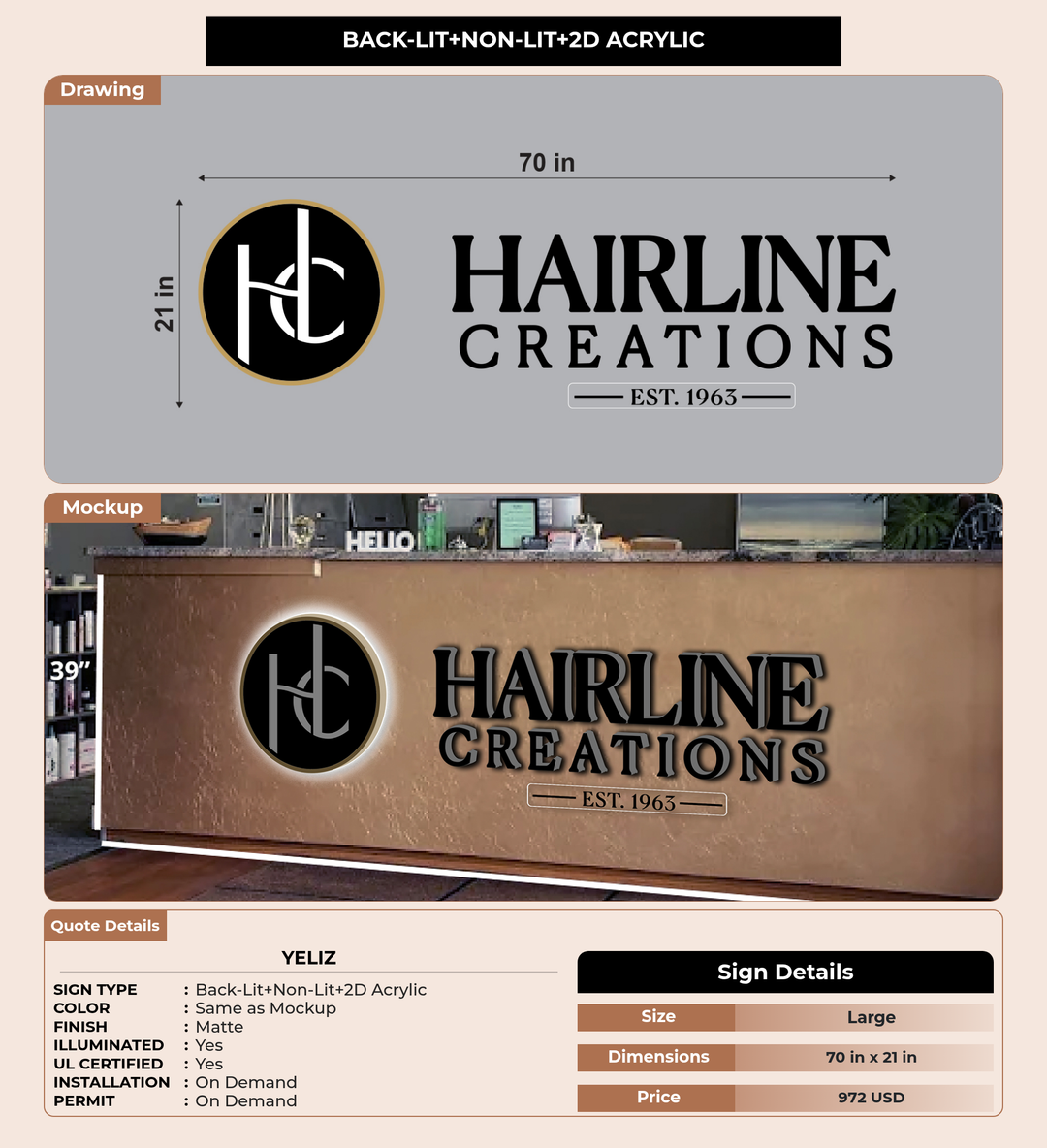 CUSTOM MOCKUP SIGN FOR Yeliz
