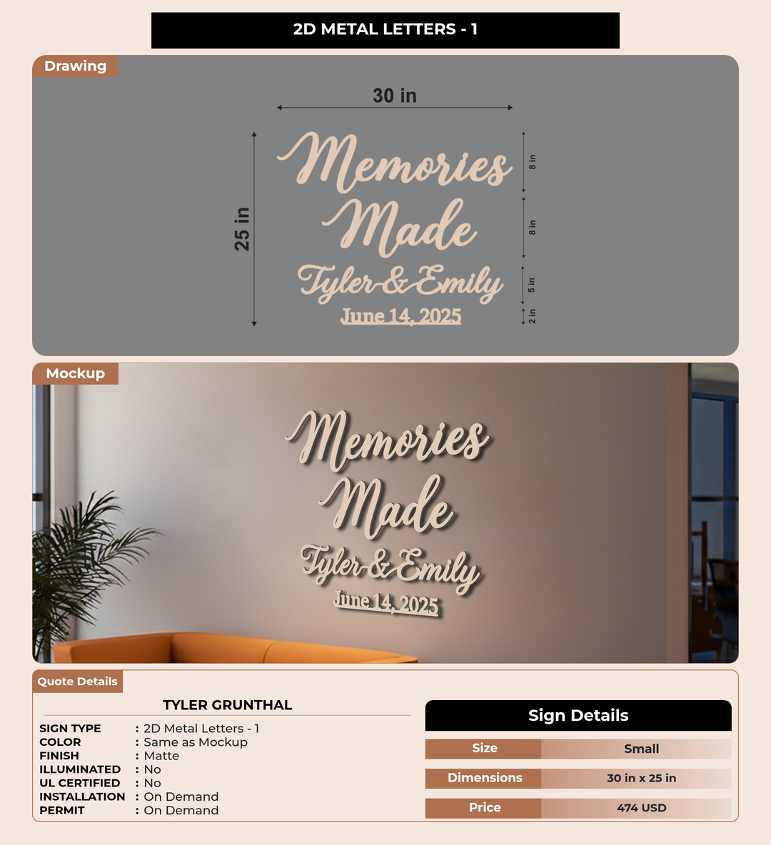 CUSTOM MOCKUP SIGN FOR Tyler Grunthal