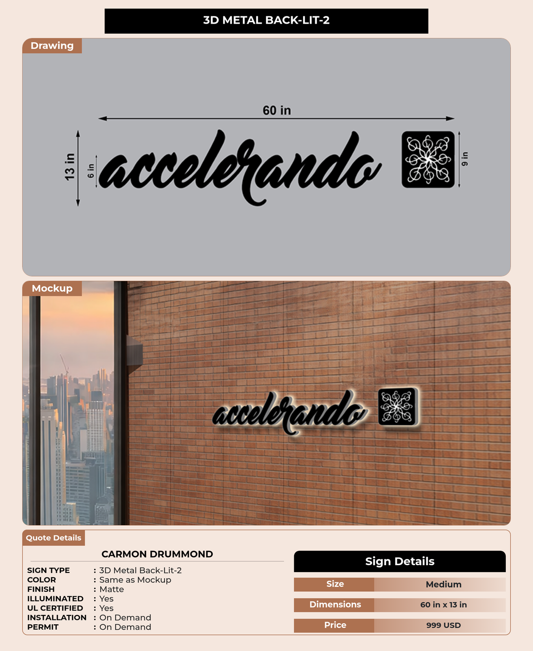 CUSTOM MOCKUP SIGN FOR Carmon Drummond
