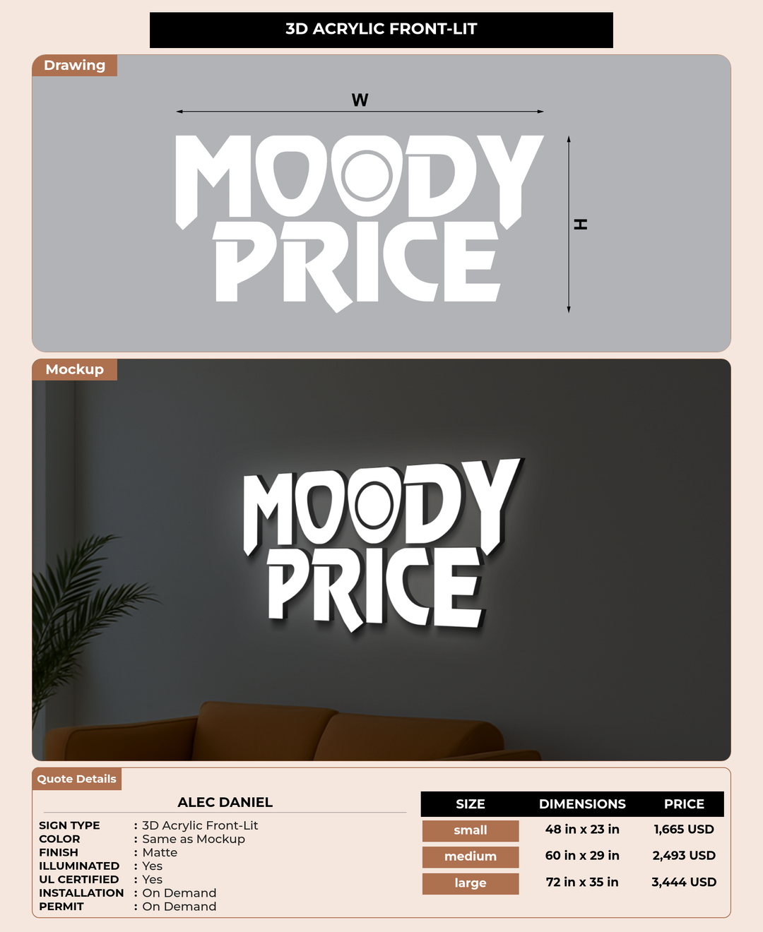 CUSTOM MOCKUP SIGN FOR Alec Daniel