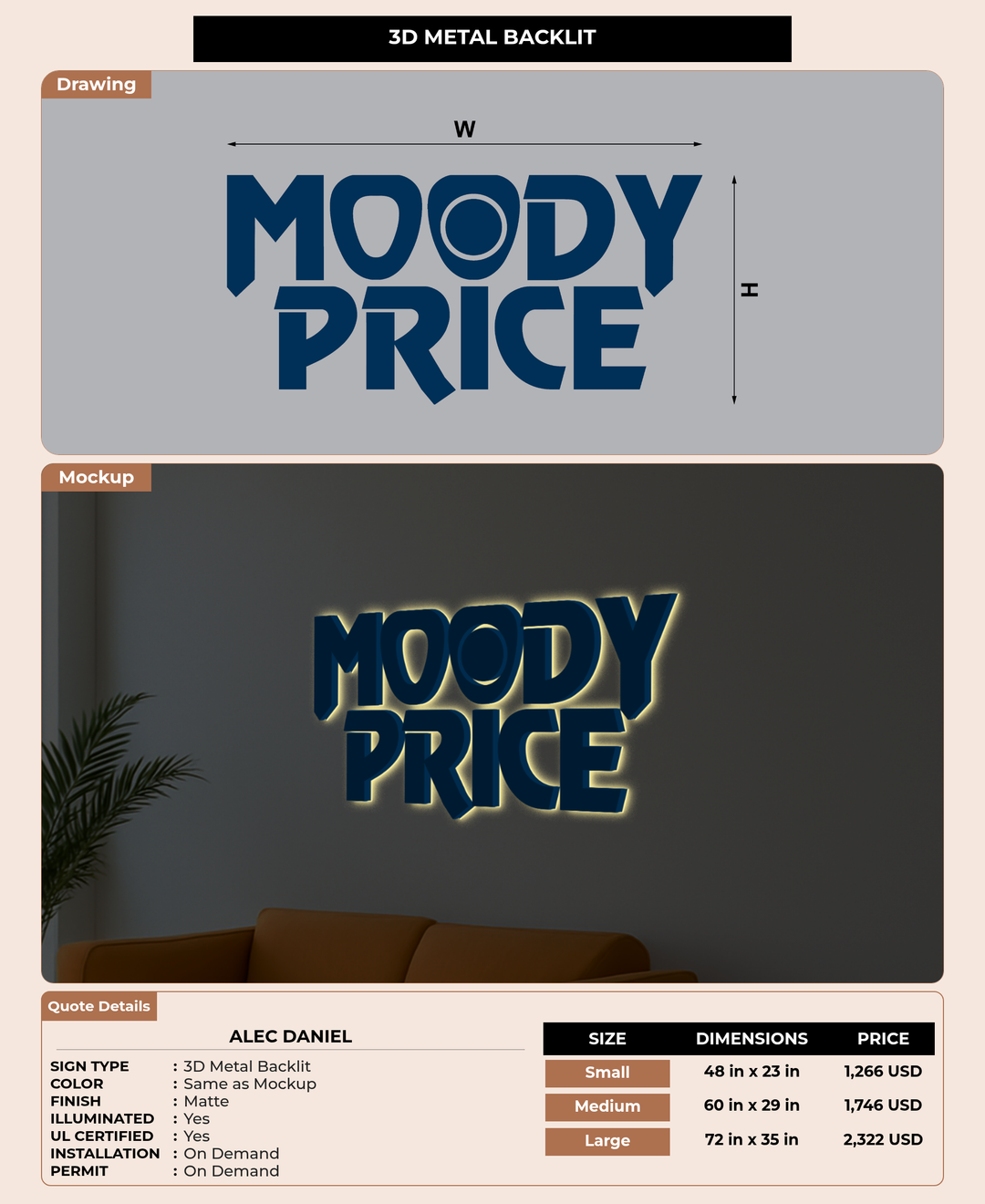 CUSTOM MOCKUP SIGN FOR Alec Daniel