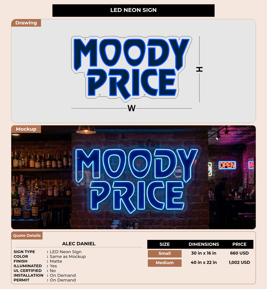 CUSTOM MOCKUP SIGN FOR Alec Daniel