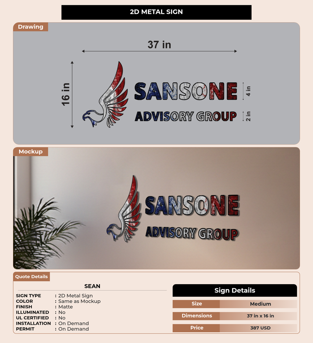 CUSTOM MOCKUP SIGN FOR Sean