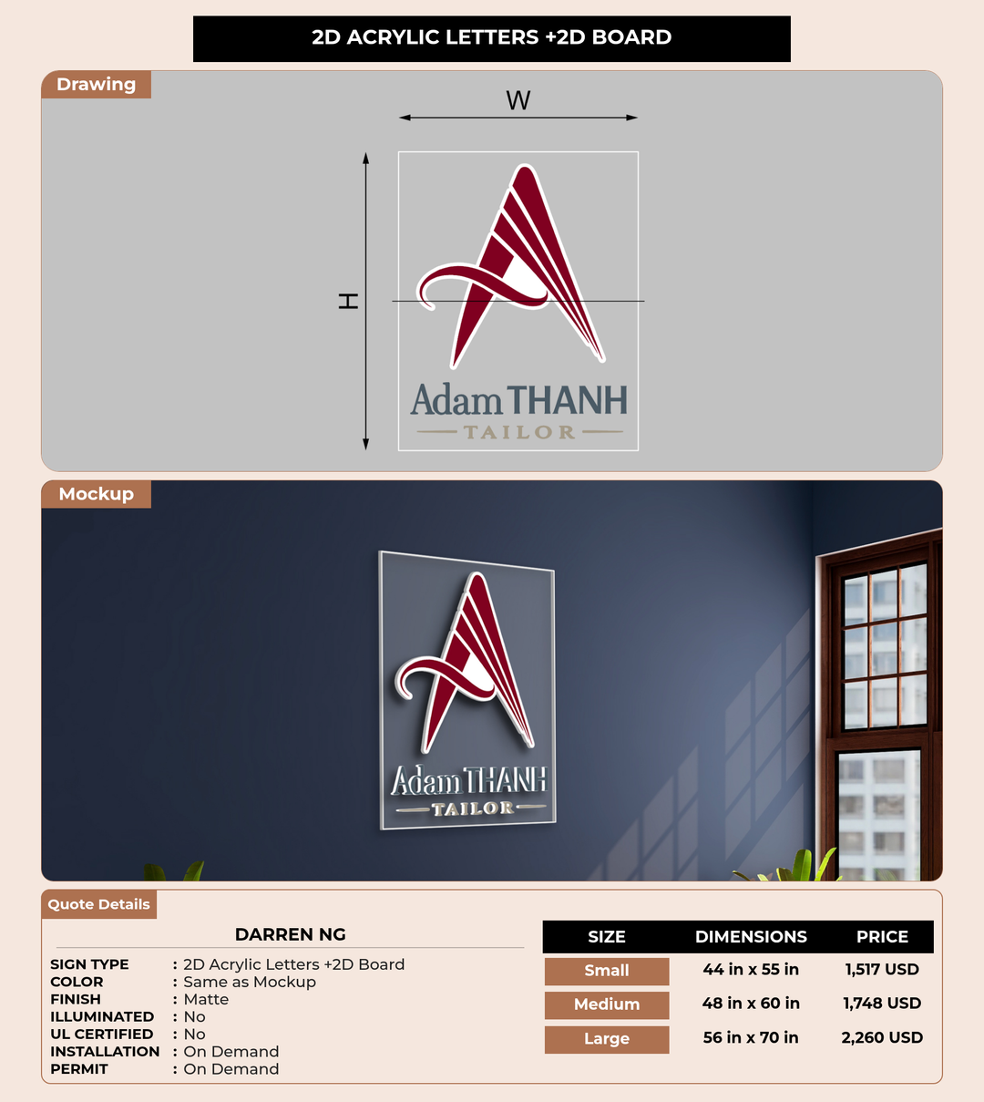 CUSTOM MOCKUP SIGN FOR Darren Ng