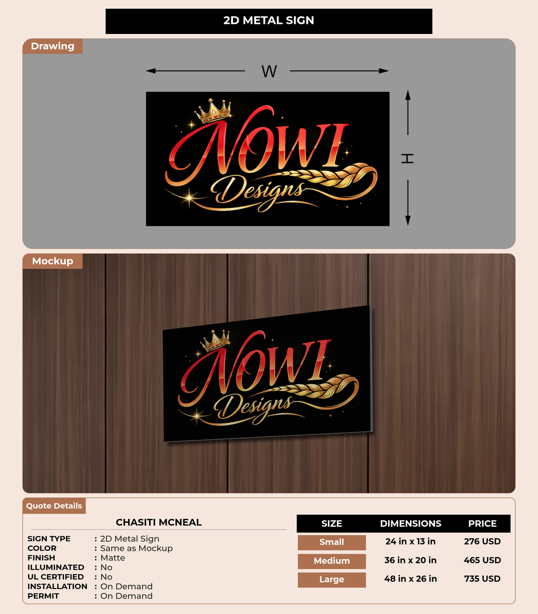 CUSTOM MOCKUP SIGN FOR Chasiti Mcneal