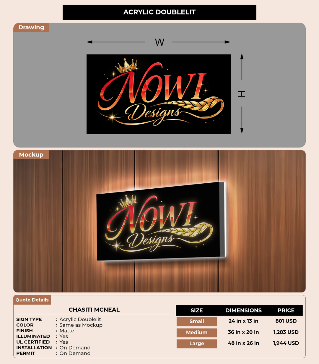 CUSTOM MOCKUP SIGN FOR Chasiti Mcneal