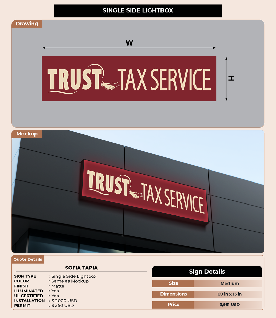 CUSTOM MOCKUP SIGN FOR Sofia Tapia