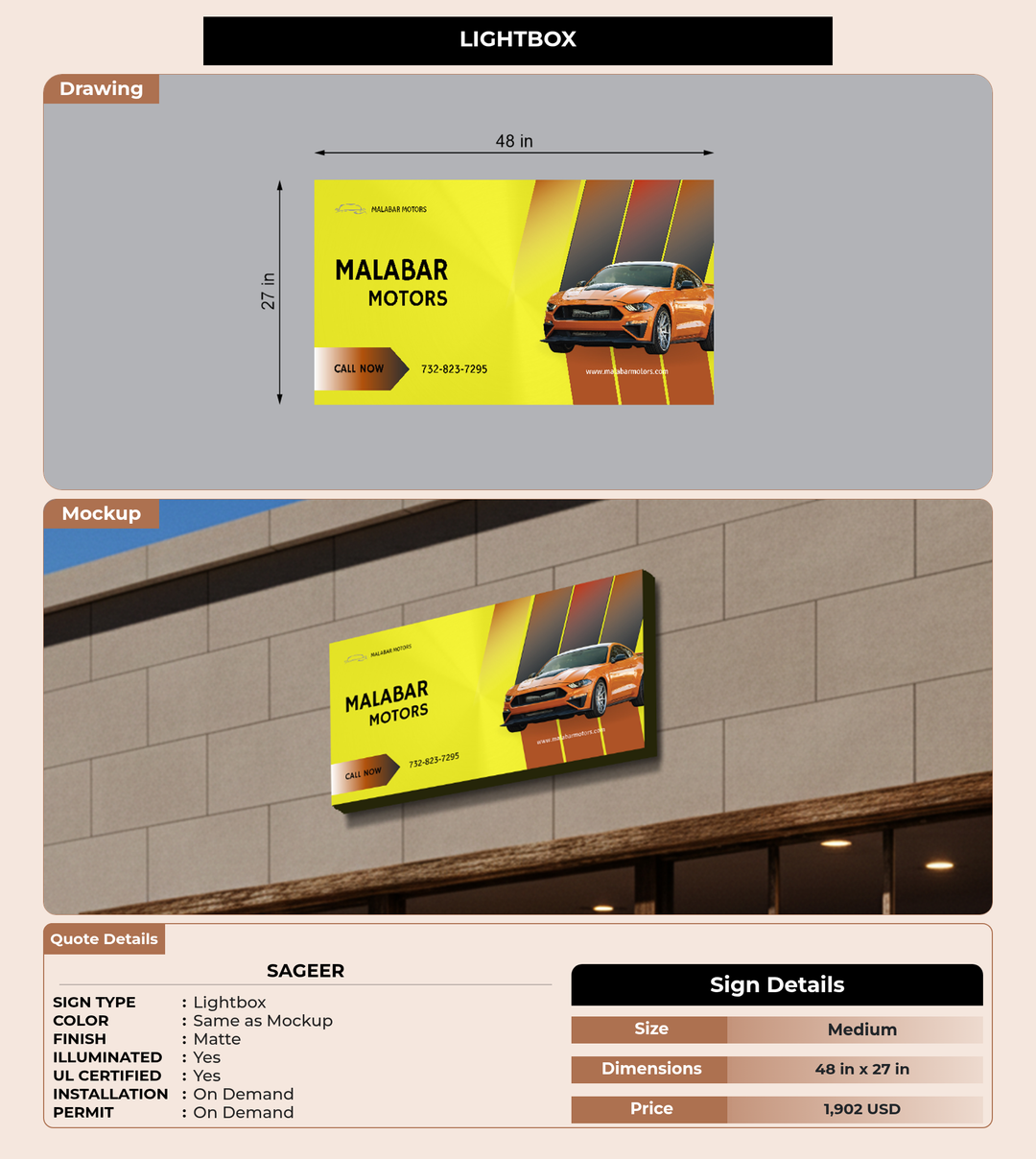 CUSTOM MOCKUP SIGN FOR Sageer