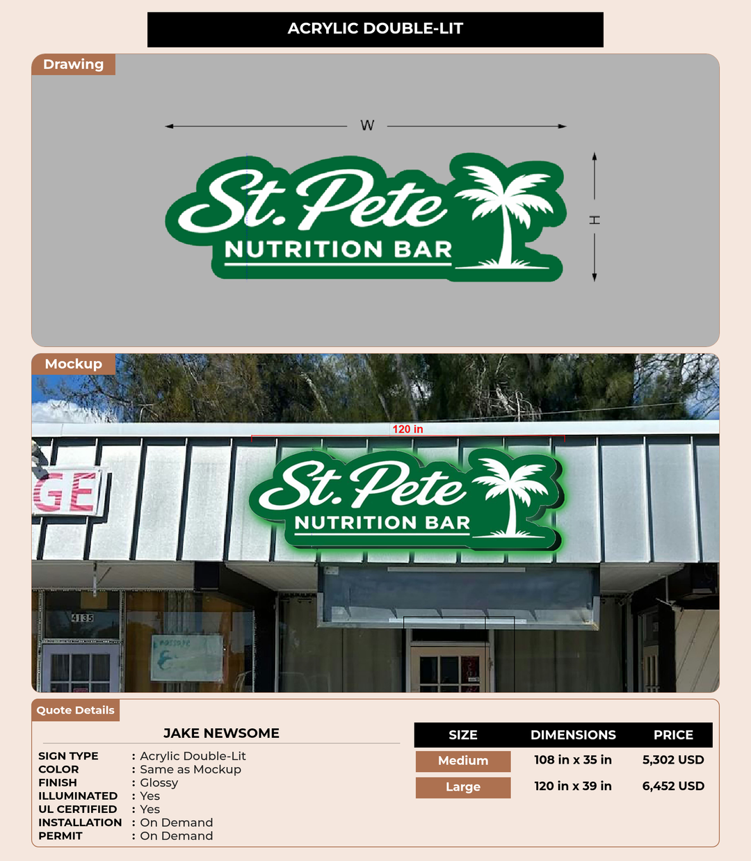 CUSTOM MOCKUP SIGN FOR Jake Newsome