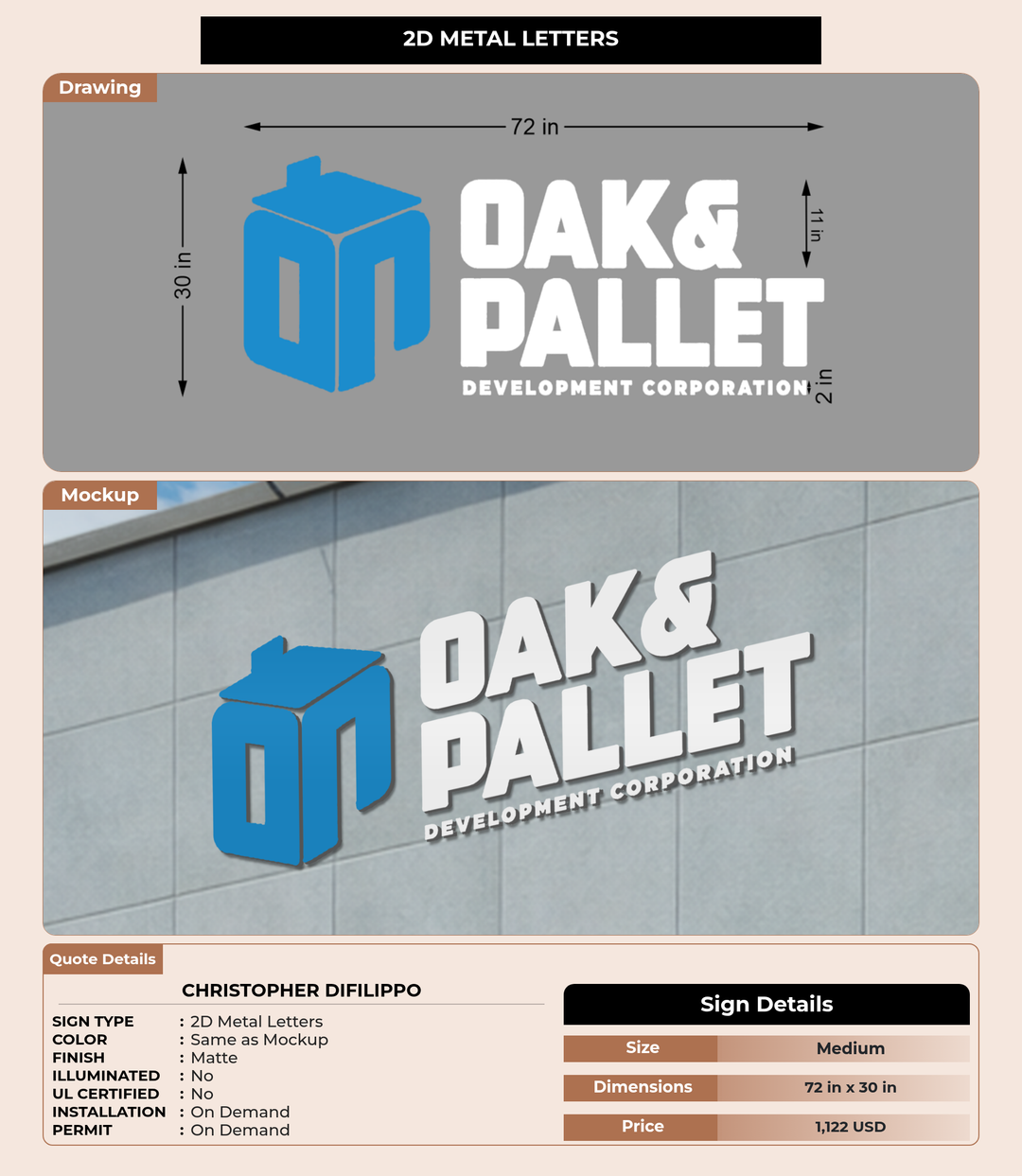 CUSTOM MOCKUP SIGN FOR Christopher DiFilippo