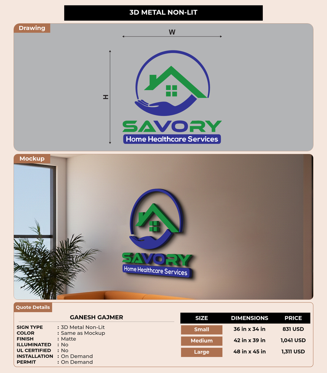 CUSTOM MOCKUP SIGN FOR GANESH GAJMER