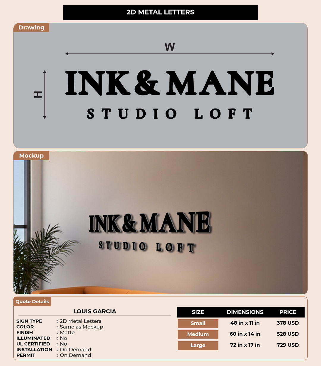 CUSTOM MOCKUP SIGN FOR Louis Garcia