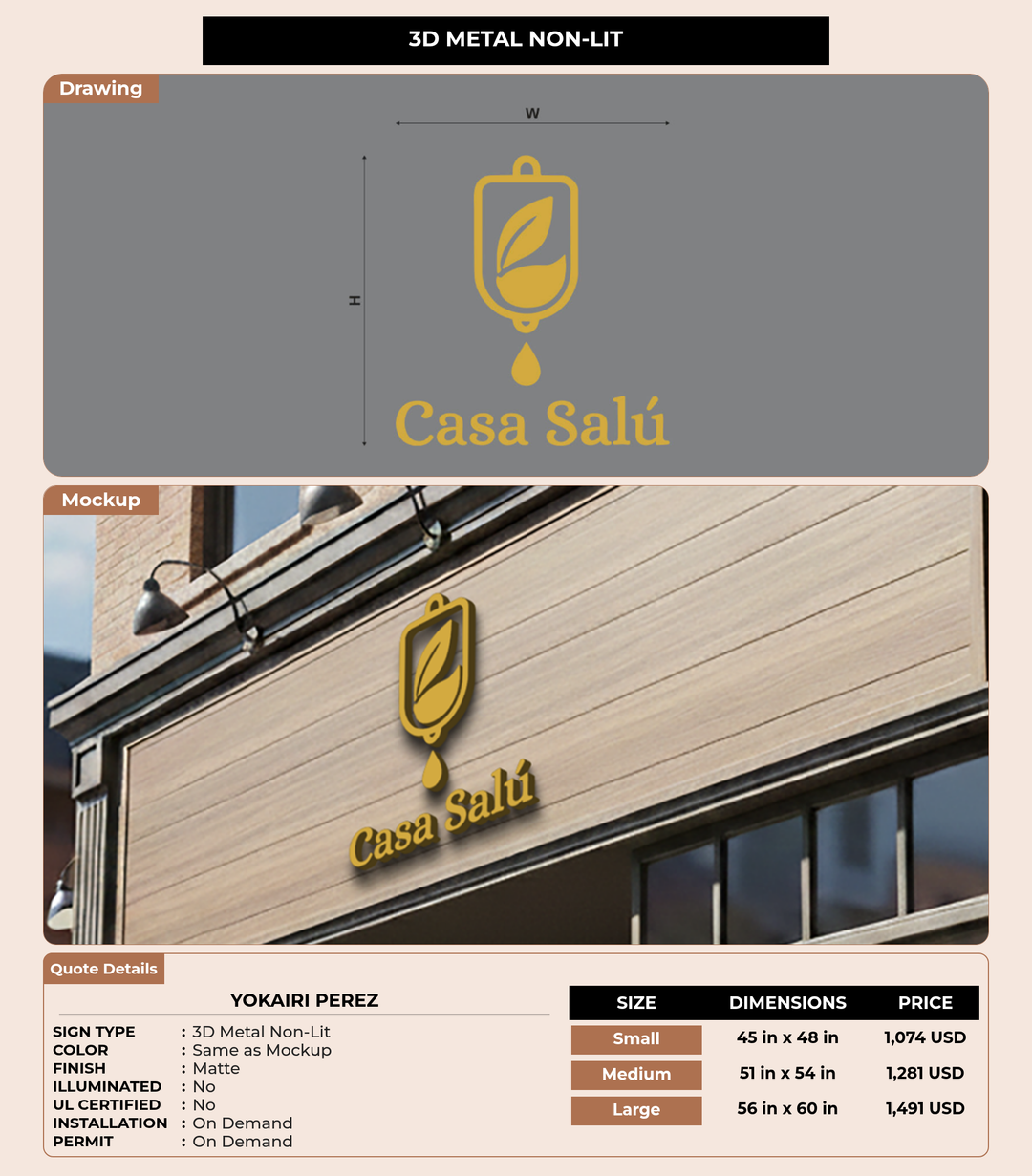 CUSTOM MOCKUP SIGN FOR Yokairi Perez