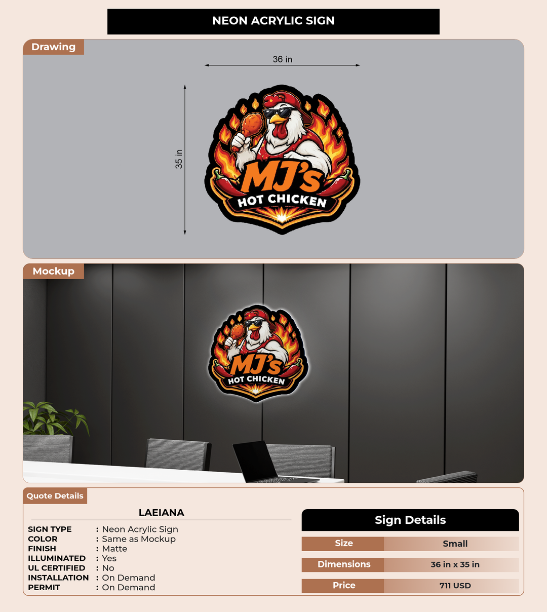 CUSTOM MOCKUP SIGN FOR Laeiana