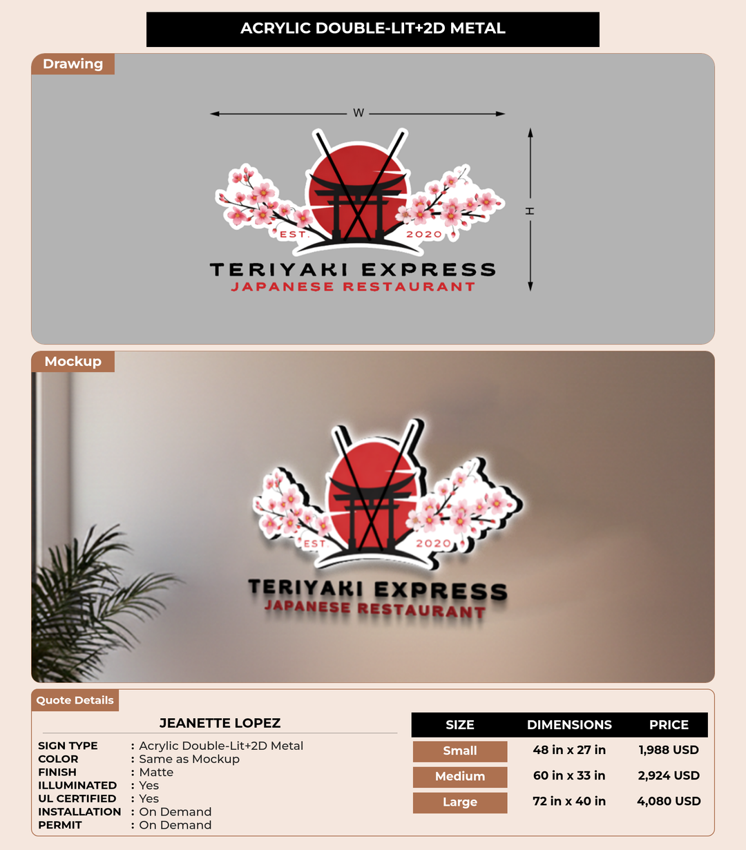 CUSTOM MOCKUP SIGN FOR Jeanette Lopez