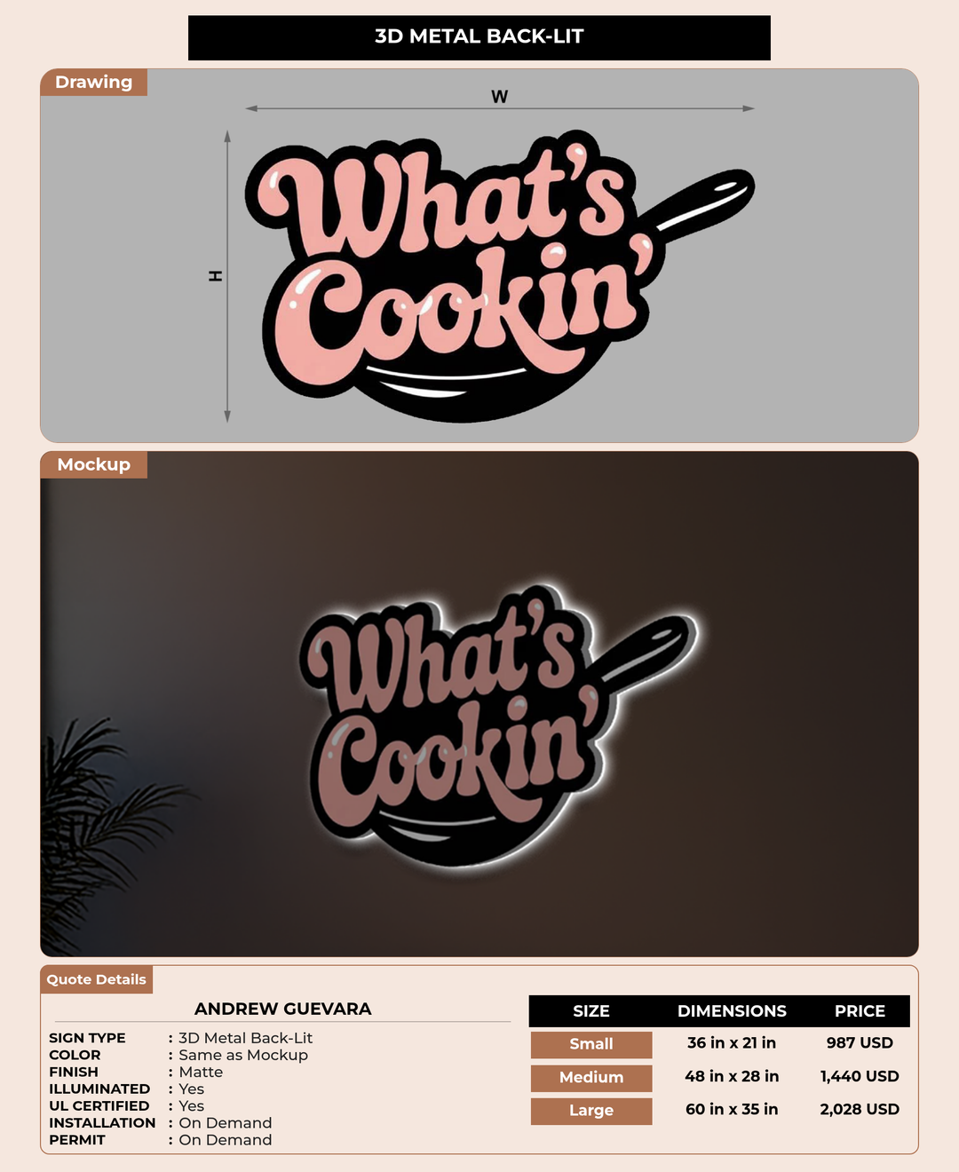 CUSTOM MOCKUP SIGN FOR Andrew Guevara