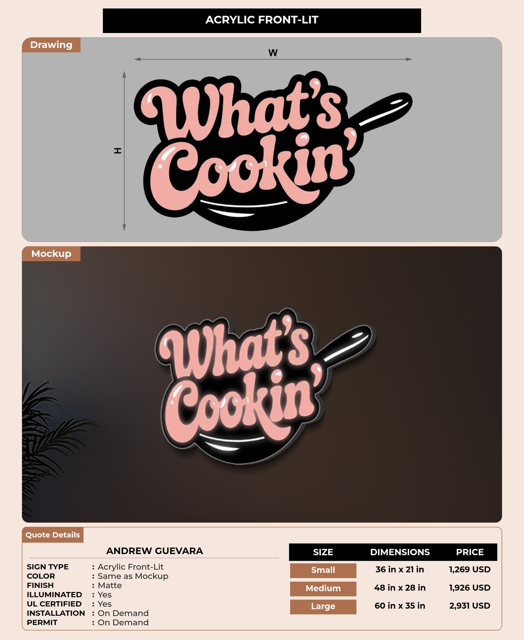CUSTOM MOCKUP SIGN FOR Andrew Guevara