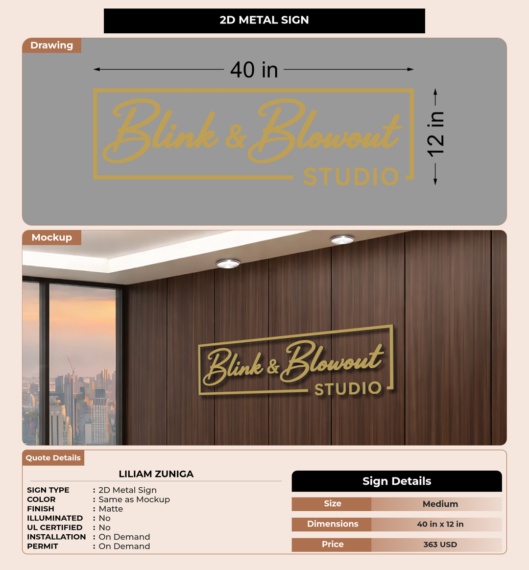 CUSTOM MOCKUP SIGN FOR Liliam Zuniga
