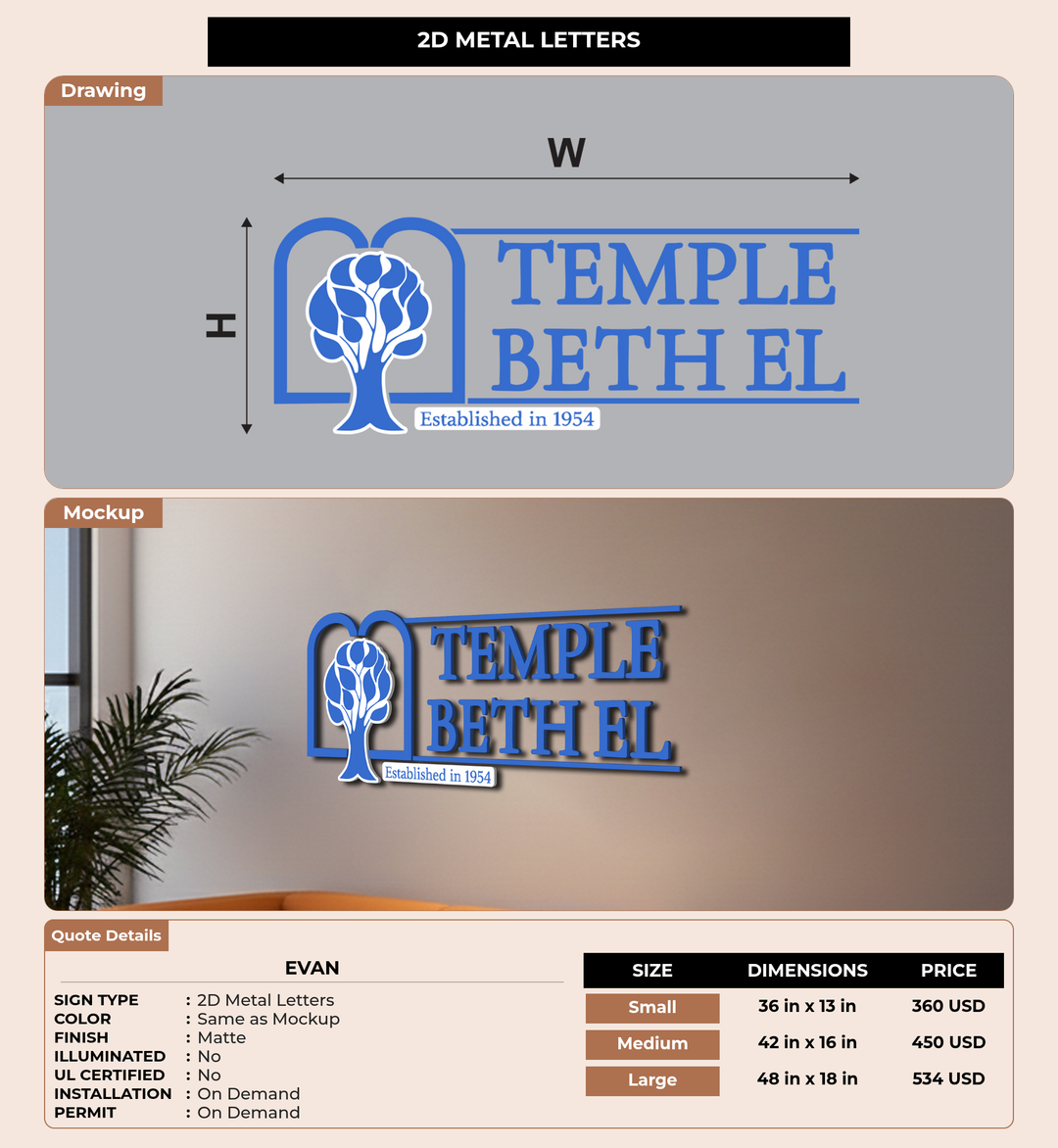 CUSTOM MOCKUP SIGN FOR Evan