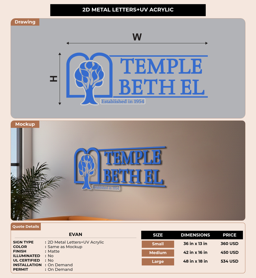 CUSTOM MOCKUP SIGN FOR Evan