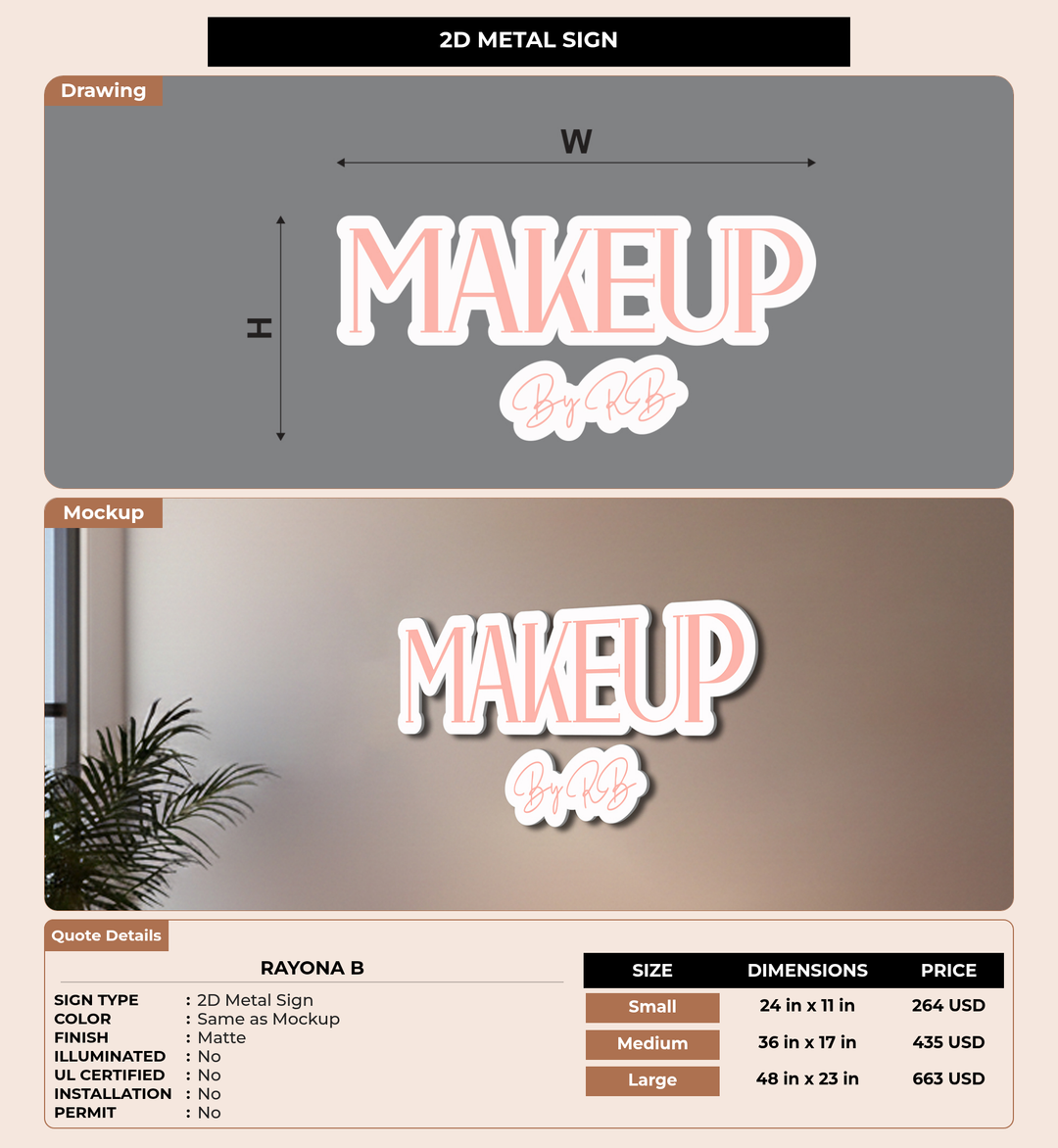 CUSTOM MOCKUP SIGN FOR Rayona B